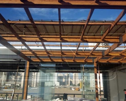 پروژه پرده سقفی بام لند دریاچه خلیج فارس
